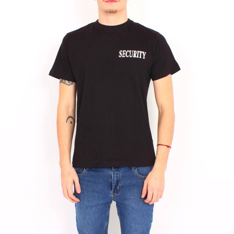 Security T-Shirt m. Doppeldruck Größe: S Farbe: schwarz/weiss von MILTEC