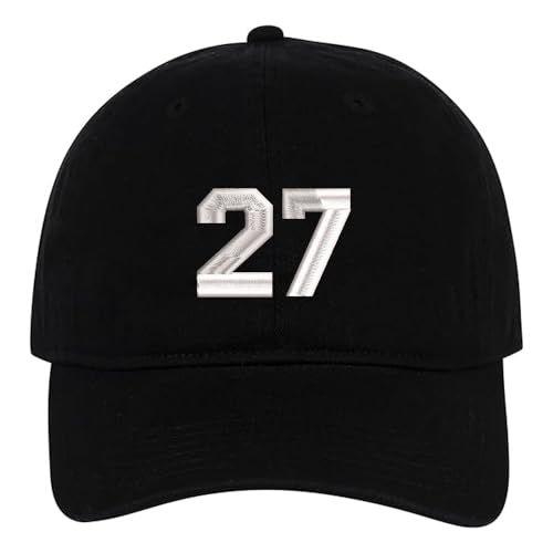 MIMAYIN 27 Baseball Cap Stickerei Basecap Baumwolle Verstellbare Reine Farbe Baseballmütze Sport Visier Hut für Herren Damen von MIMAYIN
