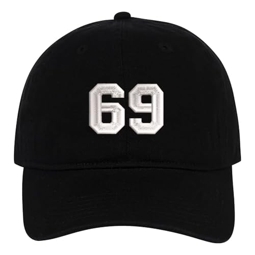 MIMAYIN 69 Baseball Cap Stickerei Basecap Baumwolle Verstellbare Reine Farbe Baseballmütze Sport Visier Hut für Herren Damen von MIMAYIN