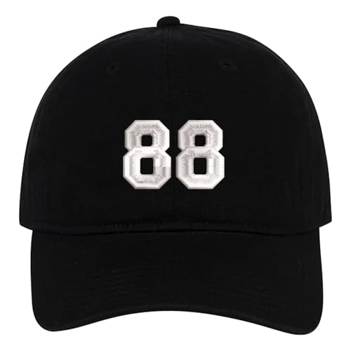 MIMAYIN 88 Baseball Cap Stickerei Basecap Baumwolle Verstellbare Reine Farbe Baseballmütze Sport Visier Hut für Herren Damen von MIMAYIN