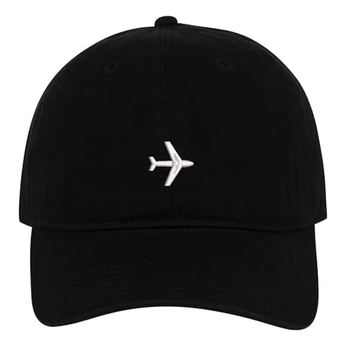 MIMAYIN Airplane Baseball Cap Stickerei Basecap Baumwolle Verstellbare Reine Farbe Baseballmütze Sport Visier Hut für Herren Damen von MIMAYIN