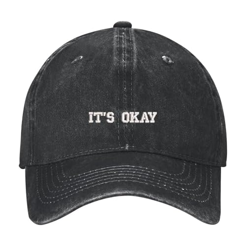 MIMAYIN It's ok Baseball Cap Stickerei Basecap Verstellbare Baumwolle Reine Farbe Baseballmütze Sport Visier Hut für Damen Herren von MIMAYIN