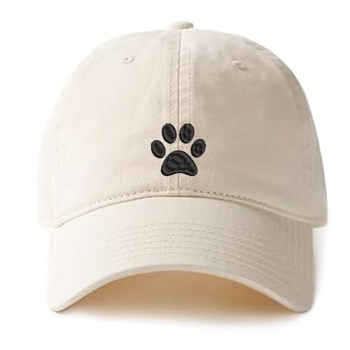 MIMAYIN Paw Baseball Cap Stickerei Basecap Baumwolle Verstellbare Reine Farbe Baseballmütze Sport Visier Hut für Herren Damen von MIMAYIN