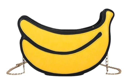 Handtasche Banane 24x16x8cm Schultertasche Obst-Tasche in Bananenform Frucht Carmen Miranda Umhängetasche von MIMIKRY