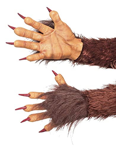 Handschuhe mit Fell und Krallen für Bestie Dämon Werwolf Krampus Krallenhand Klauen Dämon Monster von MIMIKRY