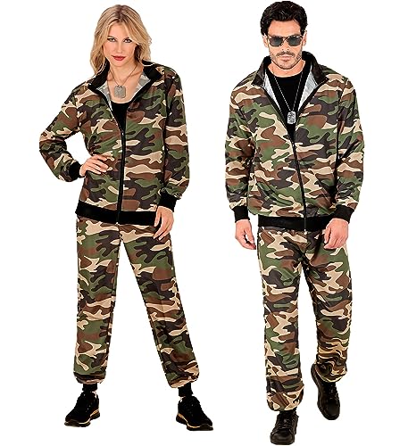 MIMIKRY Trainingsanzug UV reaktive Tarnfarben Camouflage für Damen und Herren Kostüm Trainer, Größe:L von MIMIKRY