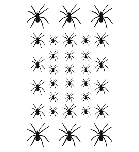 Tattoos 32 Spinnen schwarz Make-up Schminke Special FX Halloween Horror Karneval Fasching von MIMIKRY