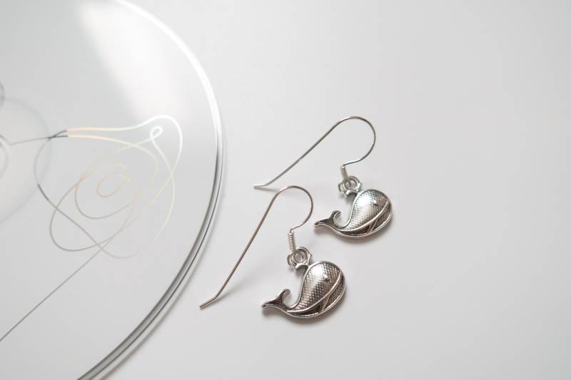 Bts Inspirierte Ohrringe Wal Whalien Silber Bts Inspirierte Ohrringe Wal Whalien Silber von MIMUCpurple