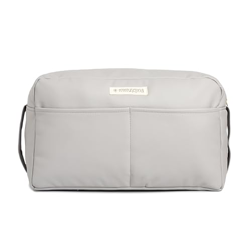 MIMUSELINA Kinderwagen Organizer mit großem Fassungsvermögen Kinderwagentasche mit + 7 Fächern - Wickeltasche Kinderwagen Verstellbar am Lenker des Kinderwagen (Pearl Avenue) von MIMUSELINA