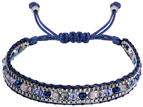 MINACHI Böhmisches geflochtenes Perlenarmband für Damen, trendiges Schmuckdesign, Medium, Acryl, Kein Edelstein MINACHI Böhmisches geflochtenes Perlenarmband für Damen, trendiges Schmuckdesign, Medium, Acryl, Kein Edelstein von MINACHI