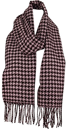 MINAKOLIFE Hahnentritt Klassische Cashmere Gefühl der Männer Winter-Schal (Rosa) von MINAKOLIFE