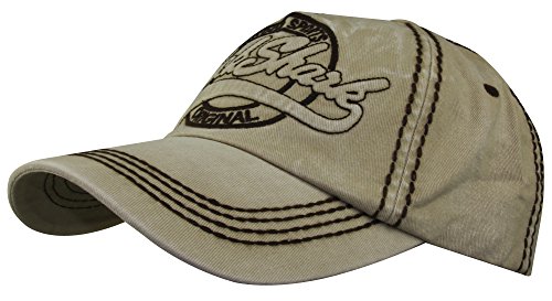 Minakolife Herren Jahrgang Rock Shark Wasser Waschen Baseball Cap Hut (Beige) von MINAKOLIFE