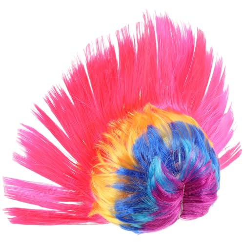 MINAOLULUS Bunte Rocker-perücke Für Karneval Und Halloween Flauschige Mehrfarbige Clown-perücke Für Damen Und Herren Bequem Wiederverwendbar Trendigen Punk-stil Eyecatching Farben Für von MINAOLULUS