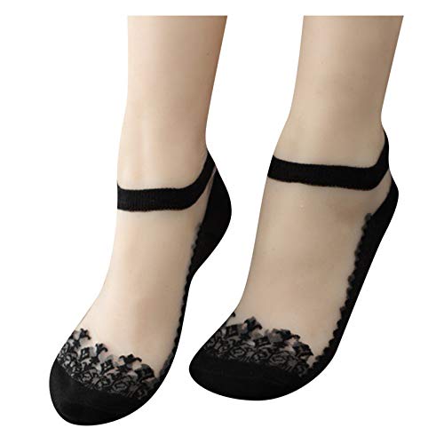 MINGCHE Socken Mode Unisex Atmungsaktive Weiche Baumwollsocken Damenmode lässig unsichtbare kurze Spitze sexy atmungsaktive Socken von MINGCHE