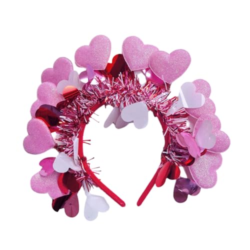 Herz-Pailletten-Stirnband für Valentinstag, Partys, bequemes Haarband, Festival, Feier, Stirnband, Zubehör Herz-Pailletten-Stirnband für Valentinstag, Partys, bequemes Haarband, Festival, Feier, Stirnband, Zubehör von MINGLEA