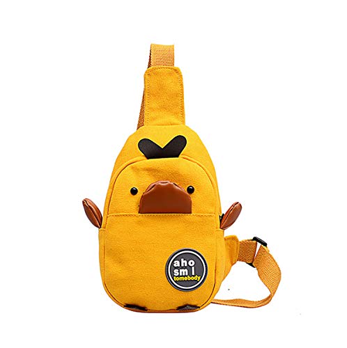 MINGSEECESS Niedliche Cartoon-Bauchtasche für Damen, 3D-Mini-Tierform, Umhängetasche, Umhängetasche für Mädchen, Gelb von MINGSEECESS