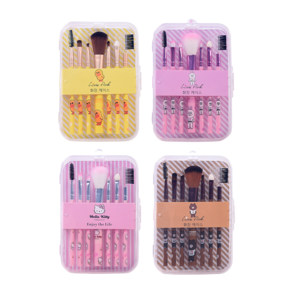 MINGXIER - Cartoon Makeup Brush with box - 7pcs (Random Colour) - 1 set von MINGXIER