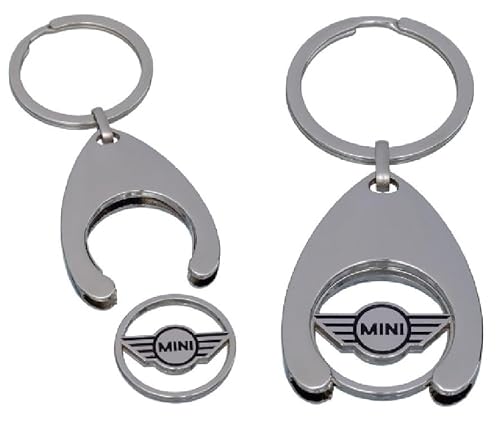 MINI Eleganter Schlüsselanhänger Einkaufswagenchip Geschenkidee Keyring Einkaufschip von MINI