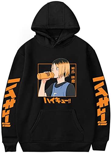 MINIDORA Herren Hoodie Karasuno High School Volleyball Junior Sweatshirt(XL,1Schwarz 05336) von MINIDORA