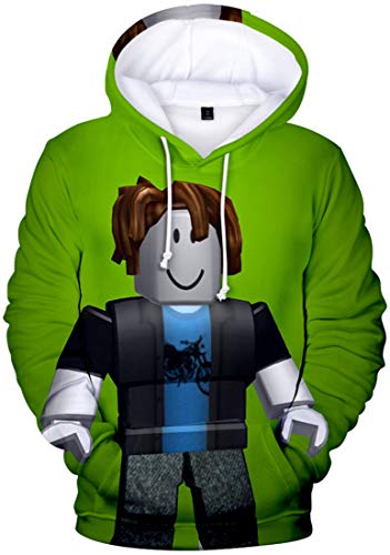MINIDORA Hoodie Roblox für Jungen Kinder Hoodie Unisex Kapuzenpullover Game Sweater(E03396,160) von MINIDORA