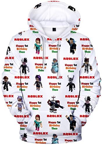 MINIDORA Hoodie Roblox für Jungen Kinder Hoodie Unisex Kapuzenpullover Game Sweater(N01001,140) von MINIDORA