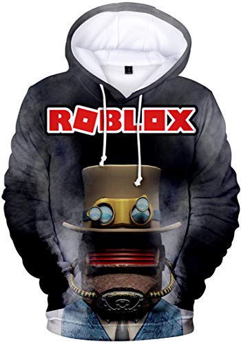 MINIDORA Hoodie Roblox für Jungen Kinder Hoodie Unisex Kapuzenpullover Game Sweater(N01002,140) von MINIDORA