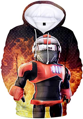 MINIDORA Hoodie Roblox für Jungen Kinder Hoodie Unisex Kapuzenpullover Game Sweater(N01003,110) von MINIDORA