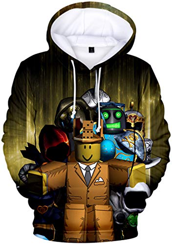 MINIDORA Hoodie Roblox für Jungen Kinder Hoodie Unisex Kapuzenpullover Game Sweater(N01004,110) von MINIDORA