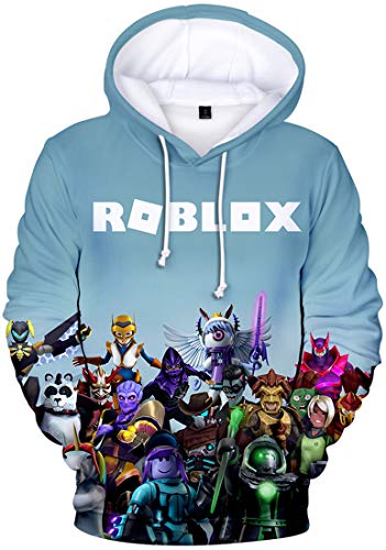 MINIDORA Hoodie Roblox für Jungen Kinder Hoodie Unisex Kapuzenpullover Game Sweater(N01005,130) von MINIDORA