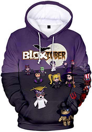 MINIDORA Hoodie Roblox für Jungen Kinder Hoodie Unisex Kapuzenpullover Game Sweater(N22813,150) von MINIDORA