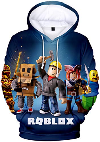 MINIDORA Hoodie Roblox für Jungen Kinder Hoodie Unisex Kapuzenpullover Game Sweater(N22815,100) von MINIDORA