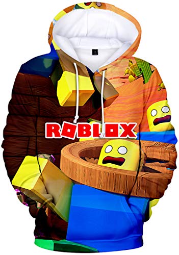 MINIDORA Hoodie Roblox für Jungen Kinder Hoodie Unisex Kapuzenpullover Game Sweater(N22819,140) von MINIDORA