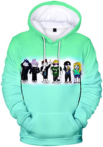 MINIDORA Hoodie Roblox für Jungen Kinder Hoodie Unisex Kapuzenpullover Game Sweater(Q1223,160) von MINIDORA