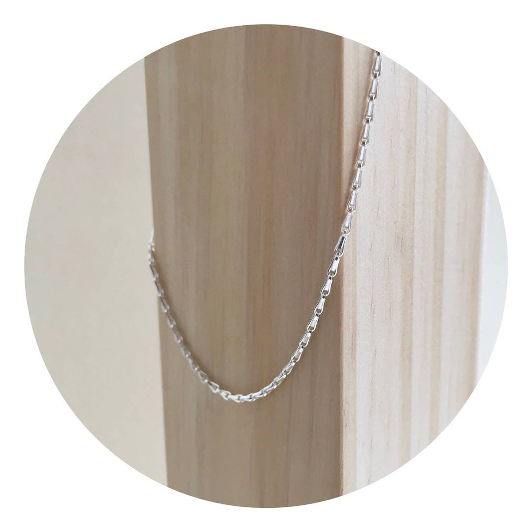 Gerstenkorn Kette/Halskette Heusamen Solid Gold Sterling Silber Minimalistisch Minima Schmuck Gerstenkorn Kette/Halskette Heusamen Solid Gold Sterling Silber Minimalistisch Minima Schmuck von MINIMAJewellery