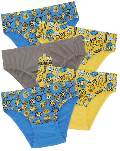 MINIONS 5er-Pack Slips aus 100% Baumwolle, Mehrfarbig, 3-4 Jahre von MINIONS