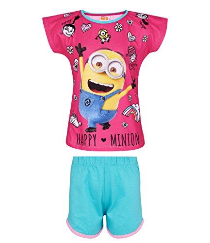 MINIONS Despicable Me Mädchen Shorty-Pyjama - pink - 128 von MINIONS