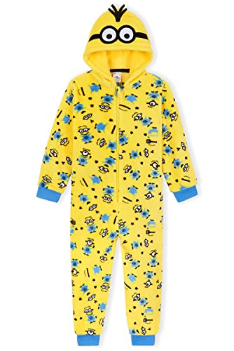 MINIONS Jumpsuit Kinder Einteiler, Onesie Kinder Overall, Kuschelanzug Jungen (3-4 Jahre, Gelb) von MINIONS