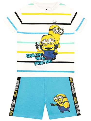 MINIONS Jungen T-Shirt und Shorts Set Blau 110 von MINIONS