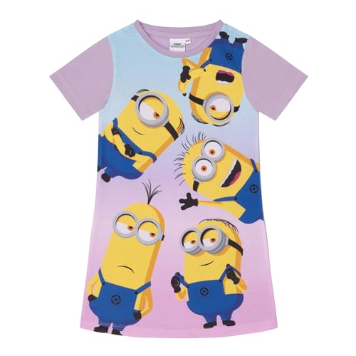 MINIONS Mädchen-Nachthemd aus Ich - Einfach Unverbesserlich, violett, 7-8 Jahre von MINIONS