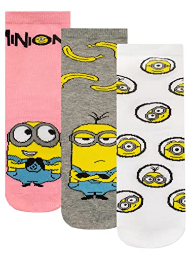 MINIONS Mädchen Socken im 3er Pack 20-23 cm von MINIONS