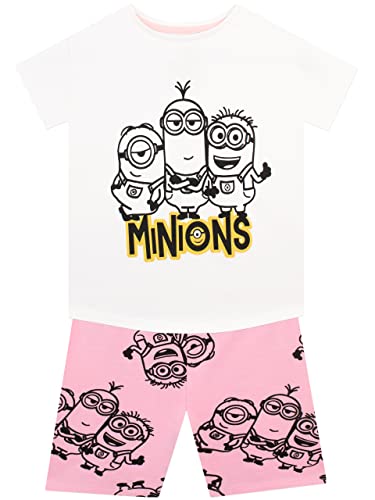 MINIONS Mädchen T-Shirt und Shorts Set Mehrfarbig 128 von MINIONS