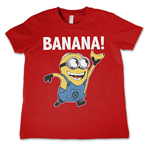 MINIONS Offizielles Lizenzprodukt Banana! Kinder T-Shirt (Rot), 5-6 Jahre von MINIONS