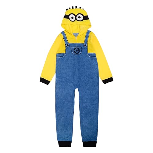 MINIONS Unisex-Erwachsene Hooded Blanket Sleeper, Comfortable Pajamas, Soft & Cute for Kids Pyjamaset, Hallo, 8 von MINIONS