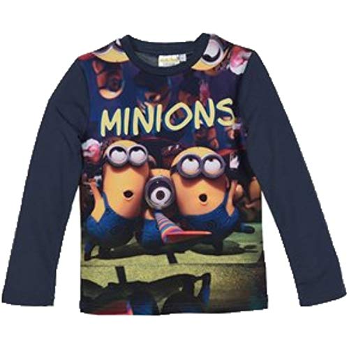 Minions Boys (2-8) T-Shirt Long Sleve Full Print - Navy - 7-8 Years von MINIONS
