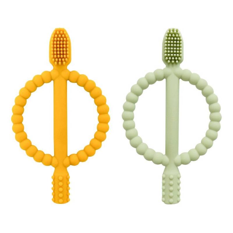 MINISO Beißring Baby Beißspielzeug 2er Set, BPA-freie Silikon-Zahnungshilfe, (2-tlg) von MINISO