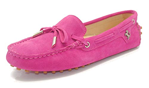 MINITOO Damen Knoten Slip-on Rose Wildleder Freizeit Slipper Mokassins EU 38.5 MINITOO Damen Knoten Slip-on Rose Wildleder Freizeit Slipper Mokassins EU 38.5 von MINITOO