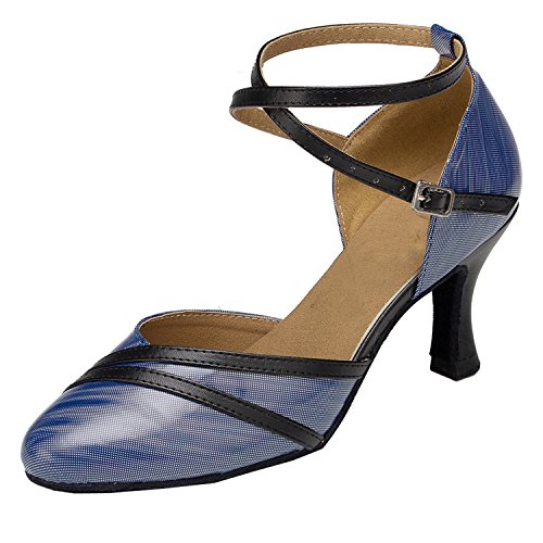 MINITOO Damen Latein Salsa Ankle Strap Pointed Toe Blau Synthetik Sport Tanzschuhe Party Schuhe EU 38 MINITOO Damen Latein Salsa Ankle Strap Pointed Toe Blau Synthetik Sport Tanzschuhe Party Schuhe EU 38 von MINITOO