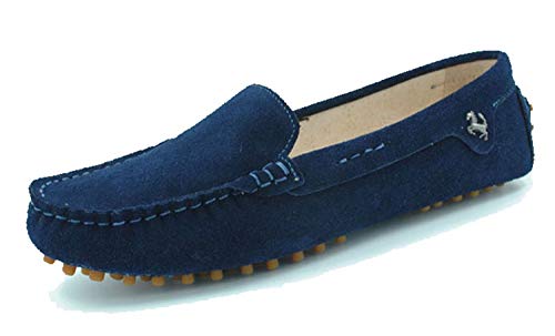 MINITOO Damen Mode Slip-on Wildleder Slipper Mokassins Beilaufig Flache Schuhe Dark Blau EU 39 MINITOO Damen Mode Slip-on Wildleder Slipper Mokassins Beilaufig Flache Schuhe Dark Blau EU 39 von MINITOO