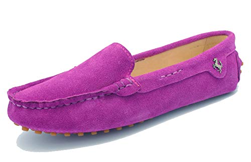 MINITOO Damen Mode Slip-on Wildleder Slipper Mokassins Beilaufig Flache Schuhe Rot Violett EU 39 MINITOO Damen Mode Slip-on Wildleder Slipper Mokassins Beilaufig Flache Schuhe Rot Violett EU 39 von MINITOO