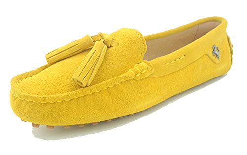 MINITOO Damen Quasten Slip-on Freizeit Slipper Mokassins Sommer Schuhe Gelb EU 39.5 von MINITOO